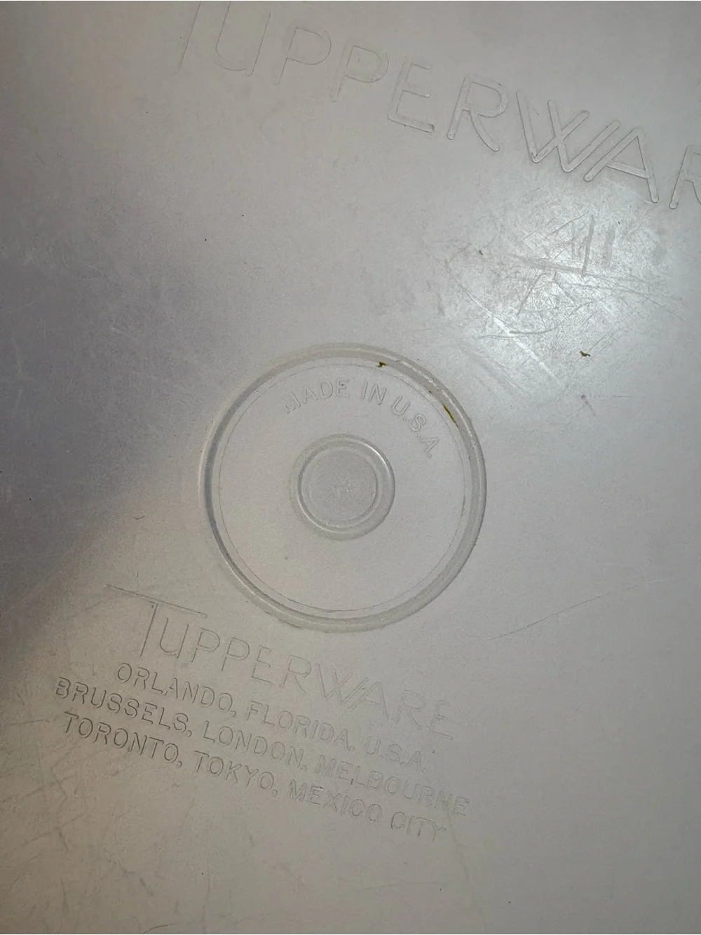 Two Tupperware Replacement Lids Large For 12” Bowl (Lids Only)